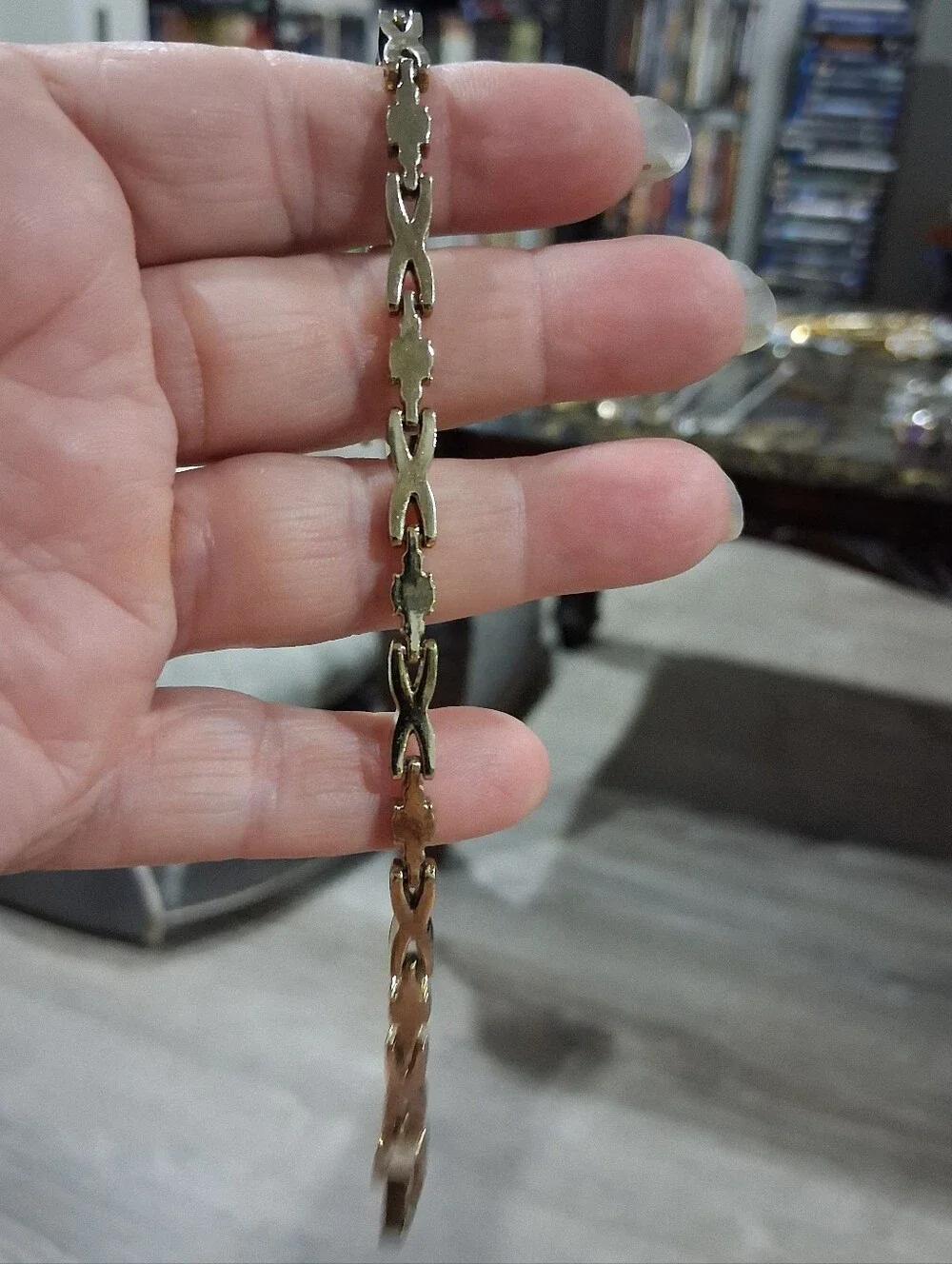 14Kt Gold over .925 Sterling Silver CZ Tennis Bracelet 7.5